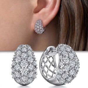 NEW Celeste Pavé Zirconia Huggie Earrings